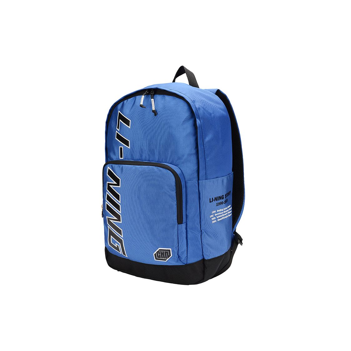 Li Ning Sports Fashion Black Logo Series Polyester Backpack Unisex Backpack Blue ABSQ054-3 Blue