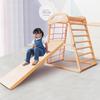 Indoor Wooden Climbing Frame with Slide & Swing for Kids
