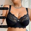 Sexy European and American Style Deep V Lace Underwear Slim Fit U-shaped Design Anti-sagging and Push-up Underwire Bra