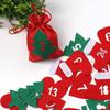 Package Label Countdown Christmas Label Advent Calendar Number Xmas Ornament Gift Felt Sticker