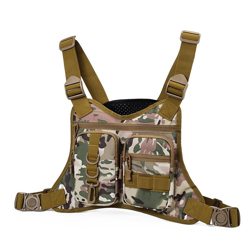 Hot Selling Oxford Sports Fishing Cycling Unisex Chest Bag Sports Exercise Hunting for Running Hiking Cross-Border Vest B037A