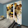 Fenstervorhänge Bienenwaben Polyester Ohne Strom Wanddekor Geeignet Raum Ästhetischer Vorhang