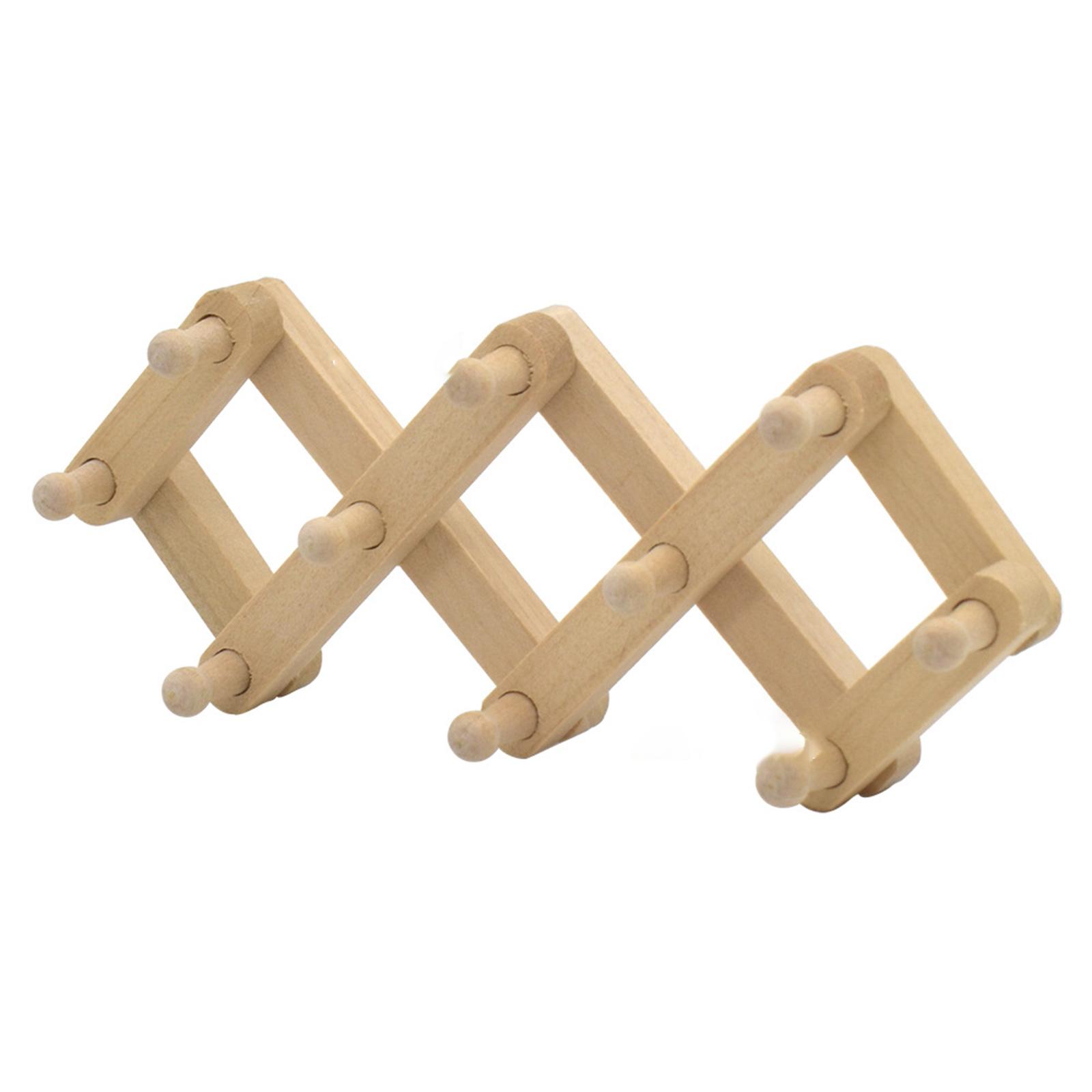 

Миниатюрная кукольная мебель, настенная выдвижная вешалка для кукольного домика масштаба 1/12, аксессуар для украшения гостиной