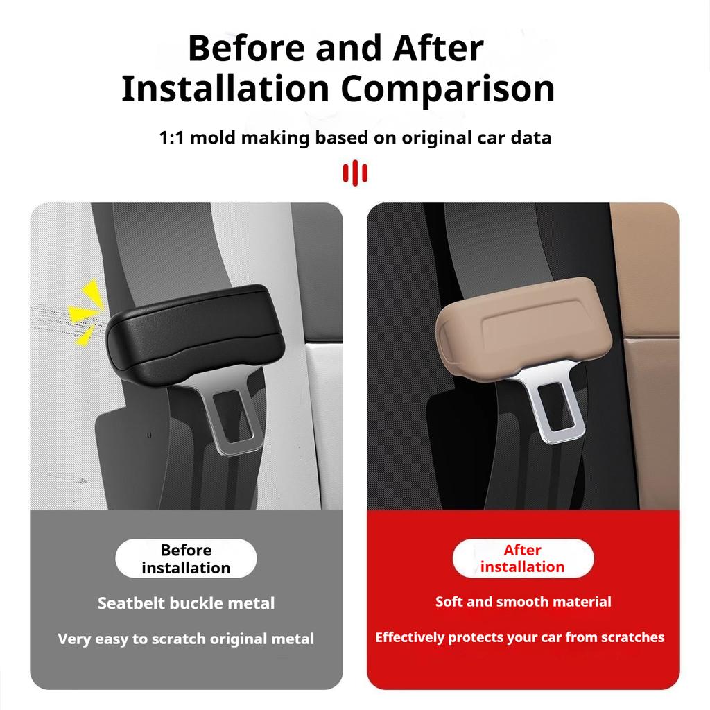 For Li Lixiang L6 L7 L8 L9 I8 I6 MEGA Car Seat Safety Belt Socket Protective Cover Seatbelt Connector Scratch-Resistant Cover