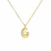 18K Gold Plated Balloon Bubble Hip Hop Necklace with 26 English Letters for Women