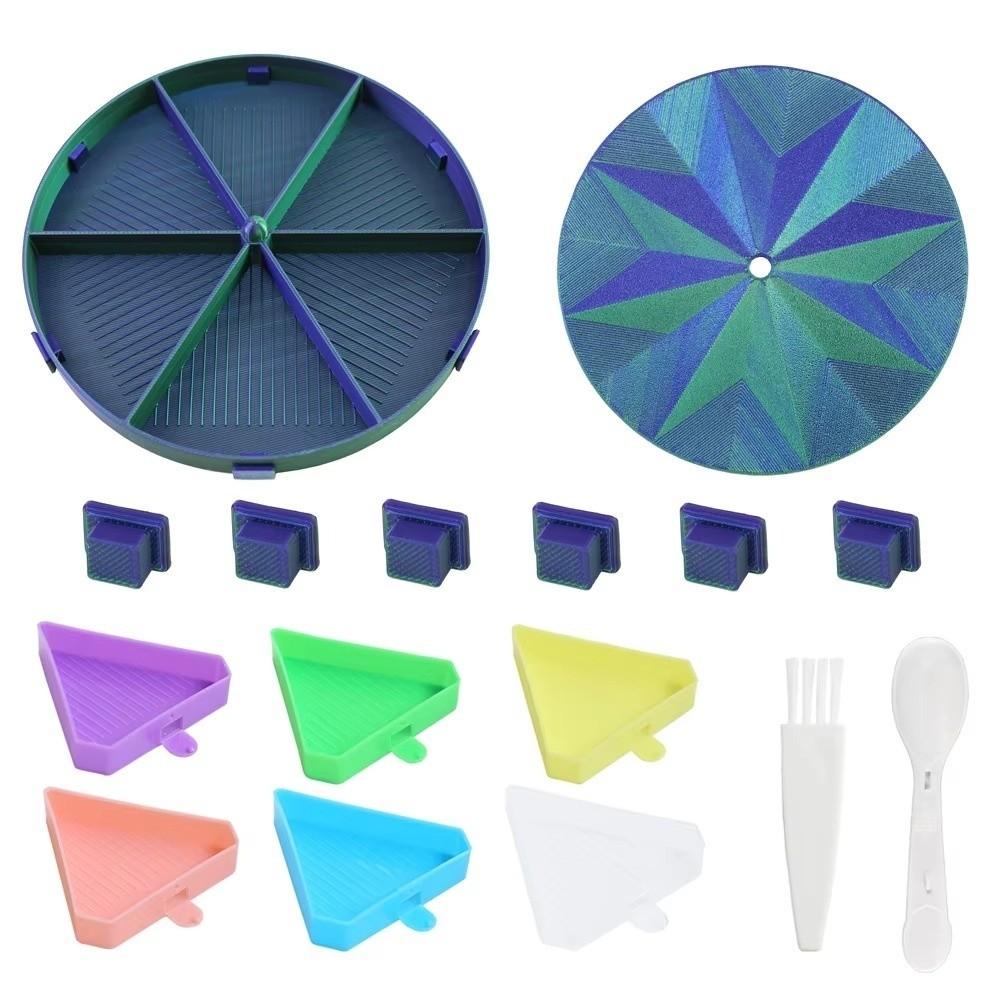 DIY Craft Diamond Painting Tray Kits Multi-Color Embroidery Large Diamond Painting Tray With Lid Rotating Stackable