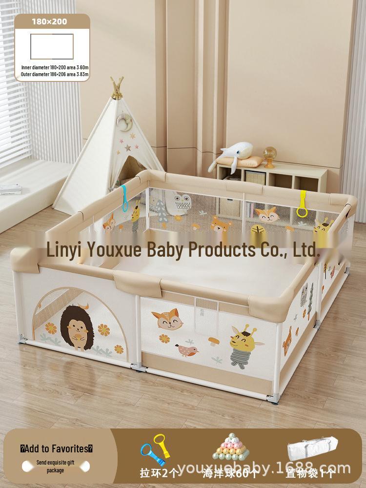 Indoor Baby Playpen & Floor Protection Fence for Small Apartments