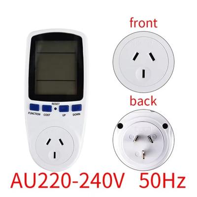 220V 110V Digital LCD Wattmeter Digital Display EU/AU/UK/FR/US Plug AC Power Meter LCD Screen Durable Power Kilowatt Meter