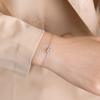 925 Sterling Silver Knot Bracelet - Gold Plated Cubic Zirconia Dainty Bracelet for Women, Elegant Minimalist Jewelry