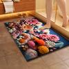 3D Visual Flower Floor Mat Soft Absorbent Diatom Mud Door Mat Non-Slip Bath Rugs for Tub Bathroom Kitchen