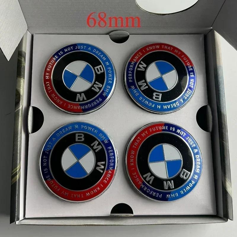 -4pc 56/68mm BMW 50th Anniversary Floating Wheel Center Caps For BMW G11 G12 G30 G31 G32 G08 G05 F46 F49 F39 F90 Auto Accessorie