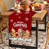 Christmas Table Runner Christmas Eve Dinner Table Decorations Gingerbread Man Santa Claus Table Cloth Cover Xmas Accessories