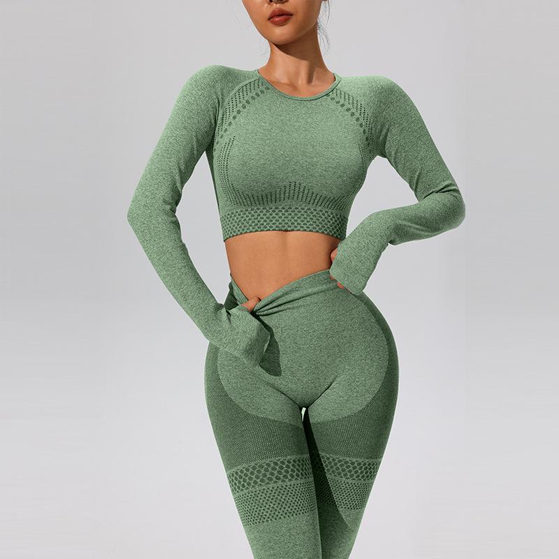 

JYL 2024 Slim Yoga Jumpsuit Hollow Backless Seamless Fitness Outfit S рожевими мереживами кольору