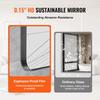 Wall Mounted Makeup Mirror, 0.15" Thick, 30" x 40" Mirror with Aluminium Alloy Frame & Explosion-Proof Film, Scratch-Resistant Mirror with Z-Shaped