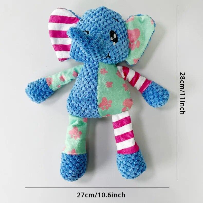 Dog Toys for Small Large Dogs Animal Plush Dog Squeaky Toy Puppy Chew Toys Bite Resistant Pet Toy With Sounding Collision Color