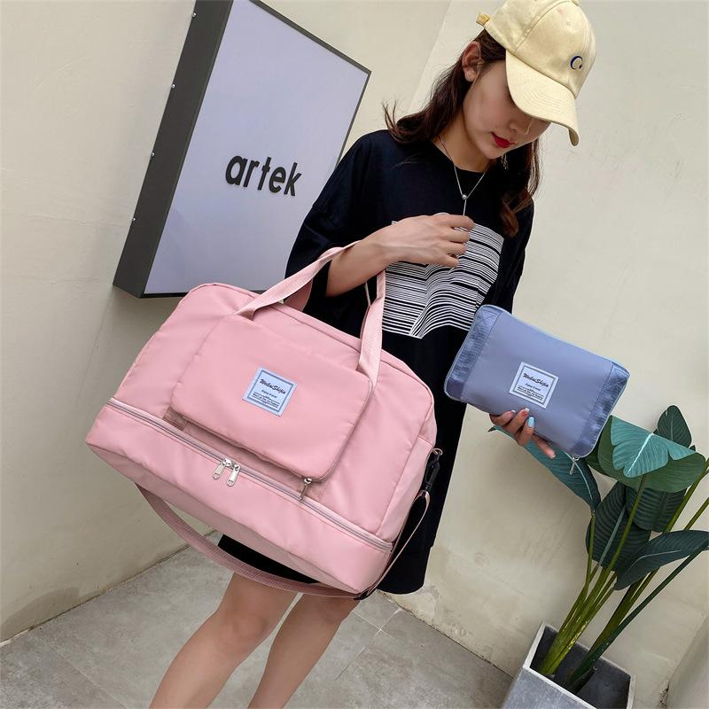 Travel Bag Foldable Boarding Bag Fashion Shoulder Large Capacity Business Trip Short Trip Luggage Bag Fitness Storage Bag