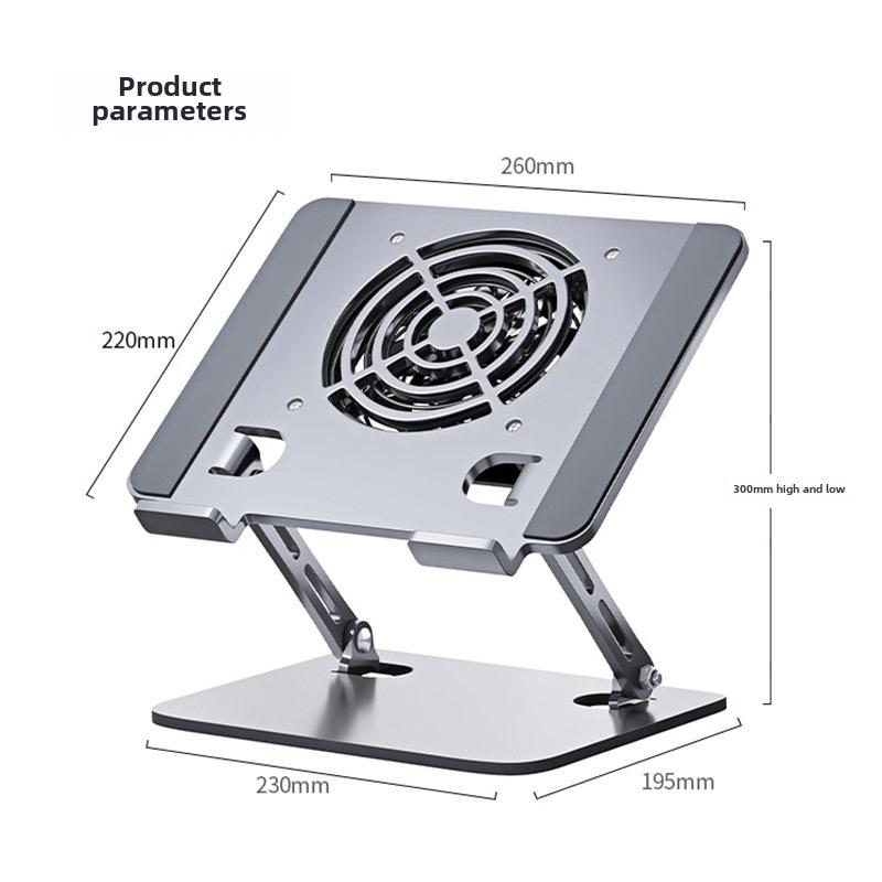Adjustable Turbo Cooling Laptop Stand: Suspended Carbon Steel Base for Heightened Cooling