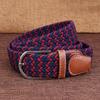 Fashion Woven Braided Fabric Comfort Stretch Casual Dress Belt for Men Women