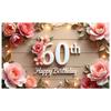Banner Milestone Birthday Theme Happy 60th Birthday Banner Birthday Celebration Background Feminine Aesthetic For Indoor Event