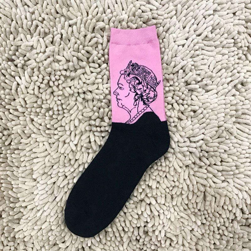 Lyxiga Streetwear President Queen Strumpor För Älskare Bomullsblandning Komfort