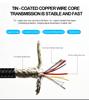 USB3.2 PD100W Type-C C Cable 5A Fast Charging 20GBps High-Speed Data Transfer Nylon Braid Jacket Aluminum Alloy Core Computer