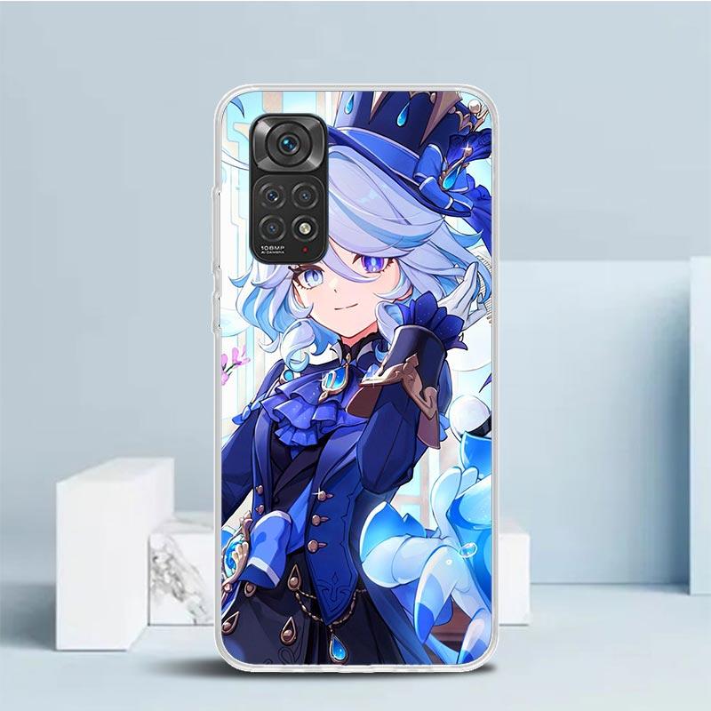 Genshin Impact Furina Soft Cover for Xiaomi Redmi Note 15 14 13 12 Pro Plus Phone Case 14S 11S 11T 11E 10S 10 4G Pattern Shell R