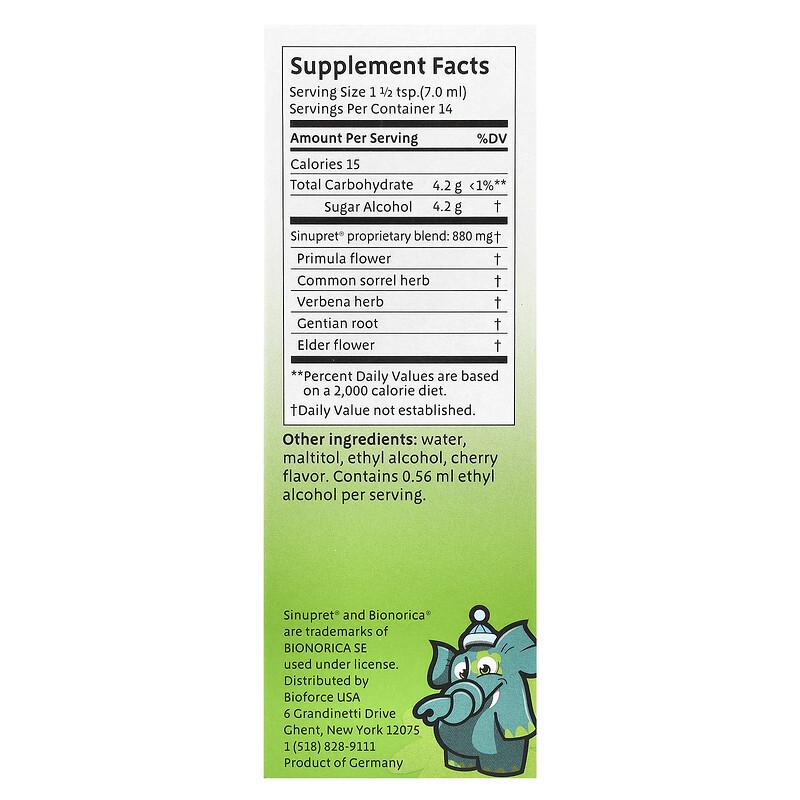 Sinupret® Kids Syrup, 3.38 fl oz (100 ml)