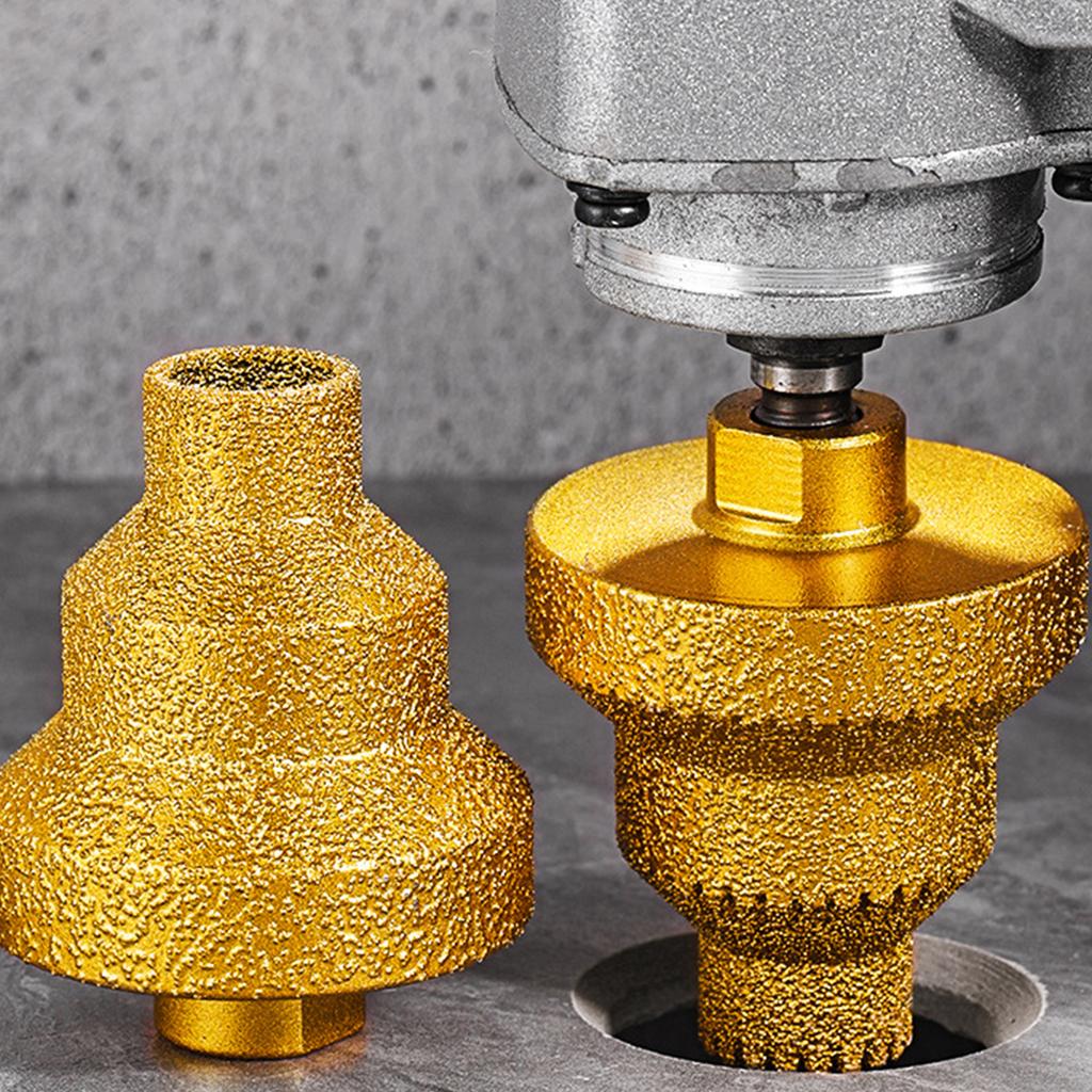 3 Size 20-35-50mm Diamond Brazed Taper Drill Bit Pagoda Drill Bit Dry Wet Drilling Core Hole Expander