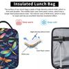 Colorful Dragonfly With Flower Insulated Lunch Bag for Women Children Portable Food Boxes Thermal Lunch Box Tote