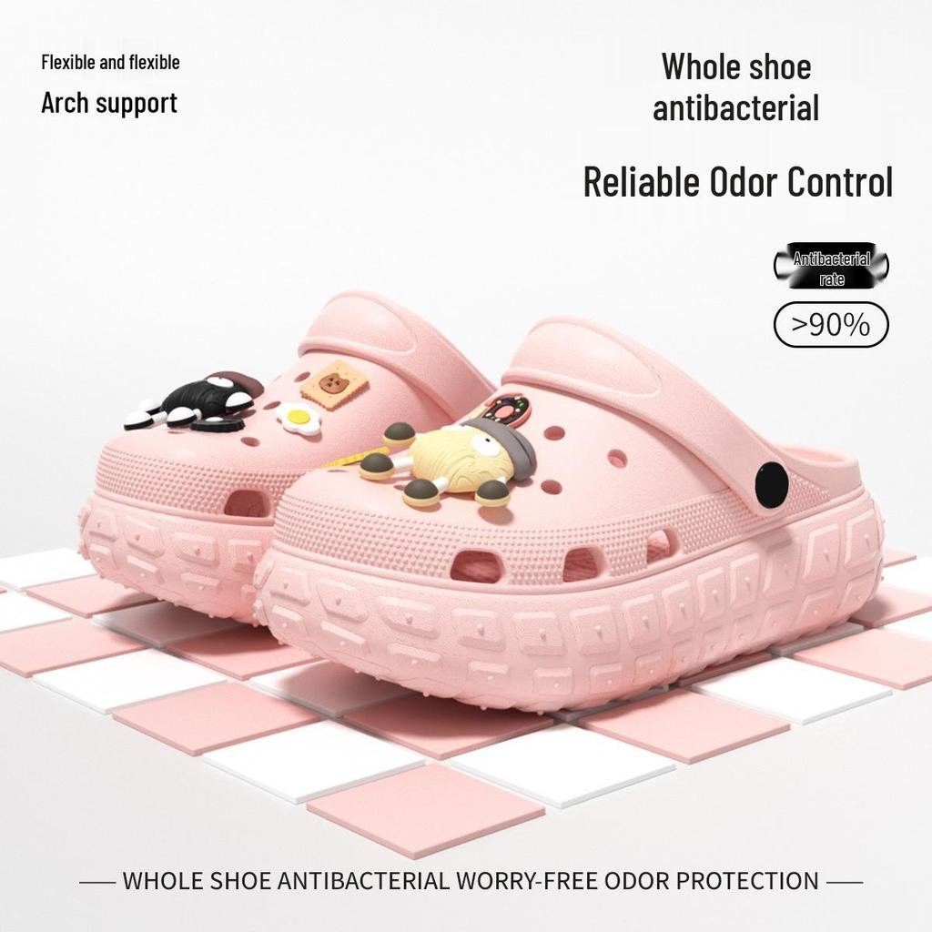 Women's Platform Clog Sandals: Non-Slip, Breathable, Wear-Resistant for Home & Beach