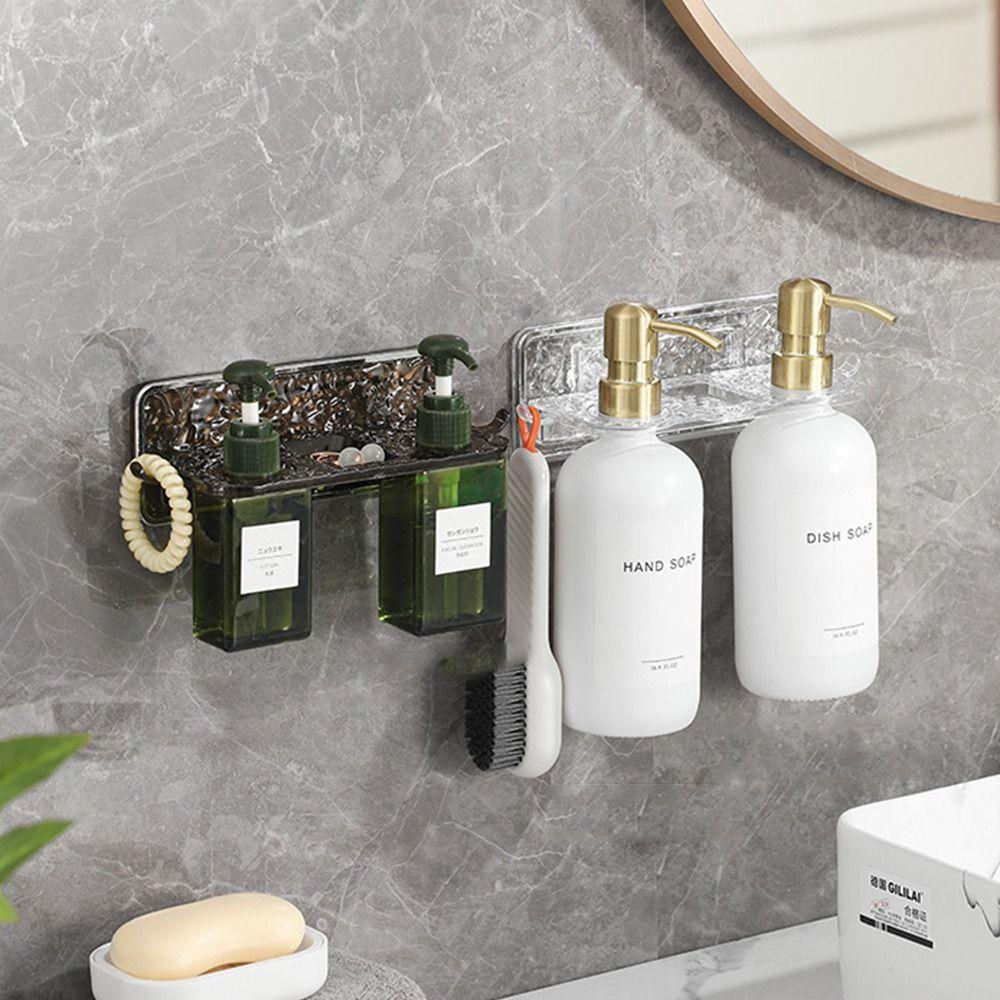 Wall Mounted Bathroom Storage Rack Creative Lotion Dispenser Holder  Bathroom Supplies