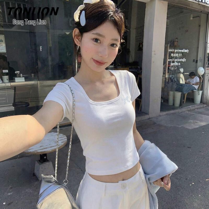 TonLion Women s Slim Fit Short Sleeve T-Shirt L