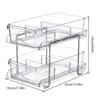 2 Tier Closet Organizer Durable Clear for Cabinet Pantry for Under Sink Office