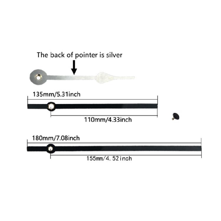Battery Operated Quartzs Wall Clock Motor Movement Replacement Parts with Multiple Hand Size for Crafting Timepieces