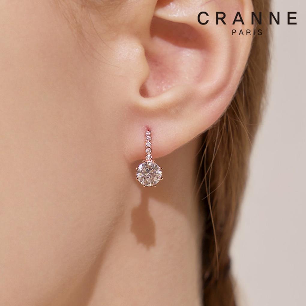 14K Snowflake Cubic One-Touch Earrings (Gold Filled) C24EGF159