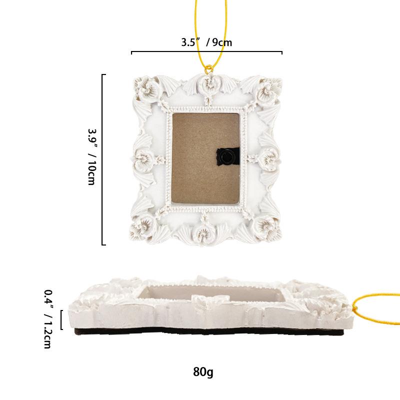 European Mini Golden Retro Small Photo Frame Home Decor Picture Frame Room Wall Decoration Pendant Accessory Resin Handicrafts