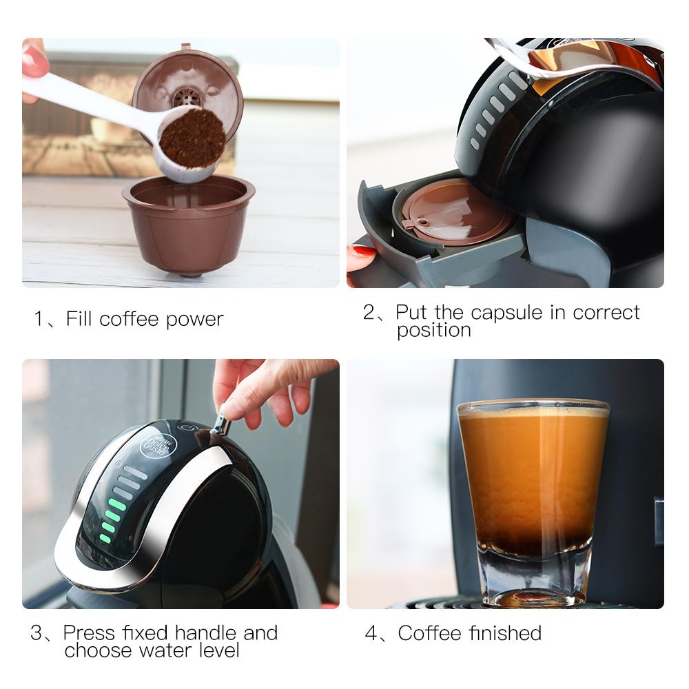 Nespresso 1pc Coffee Capsule Nestle Dolce Gusto Capsule Reusable Coffee Filter Capsule Machine Refillable Cafe Capsula