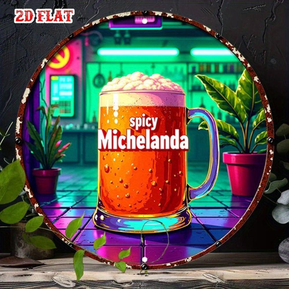 Segno in Latta Metallico Birra Decorazione Murale 20x30cm