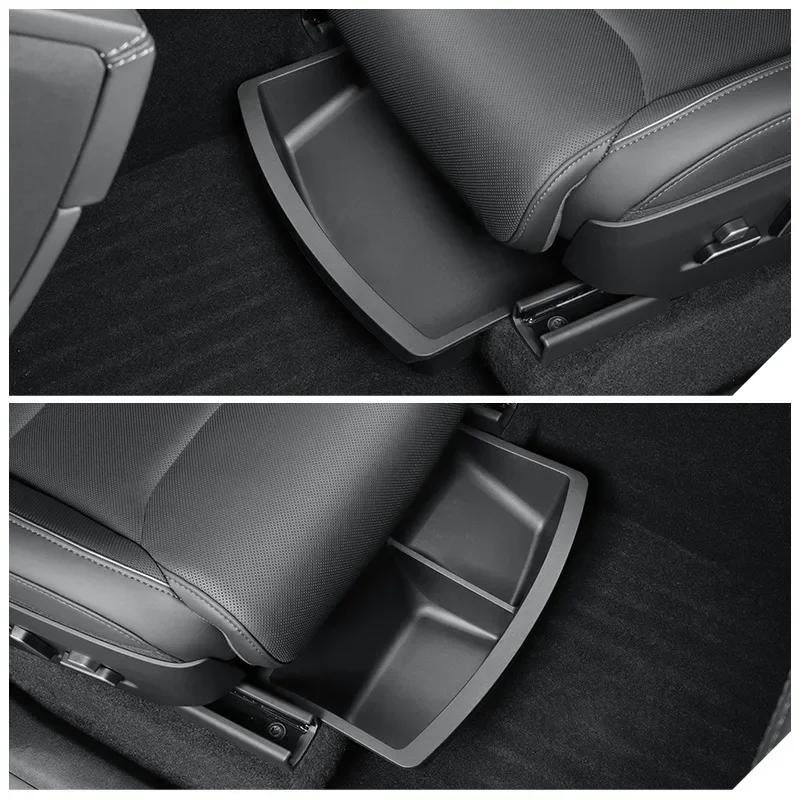 TPE Drawer Car Seat Storage Box for Tesla 2025 Model YL 6-Seat Under Front Rear Seat Lower Organizer Box Tray Car Accessories