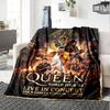 Freddie Mercury Print Flannel Blanket High Quality Warm Comfortable Cover for All Seasons Perfect for Gifts Home Decor