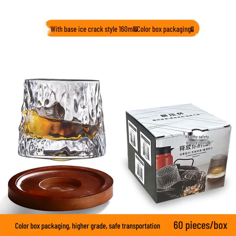 Kreatives Verdrehtes Whiskeyglas mit Fuß – Rotierende Transparente Bar-Tasse
