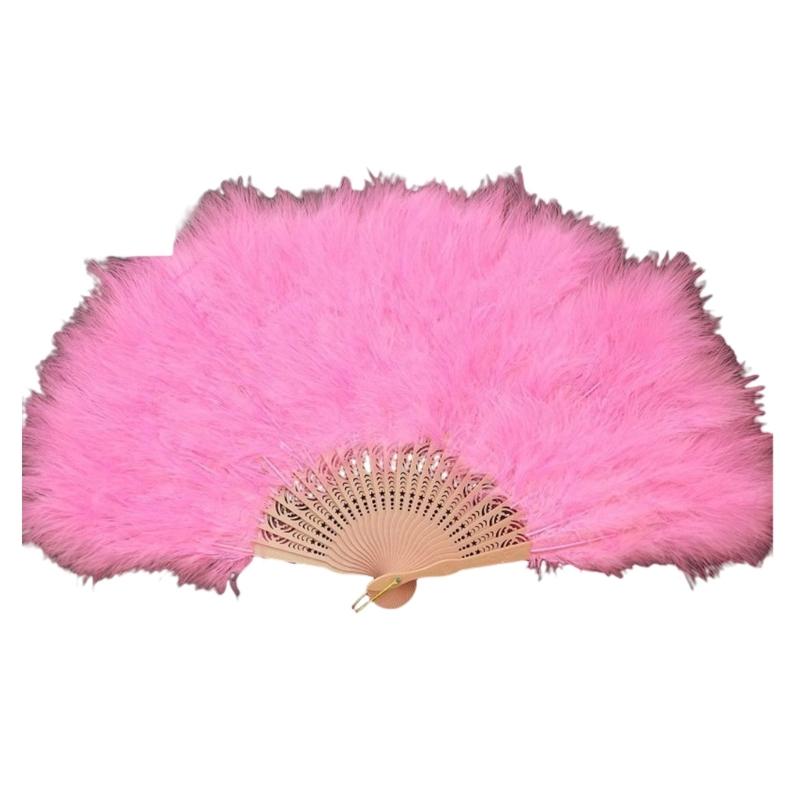 Folding Feather Fan Handheld Fairy Fan New Year Birthday Gift Supplies