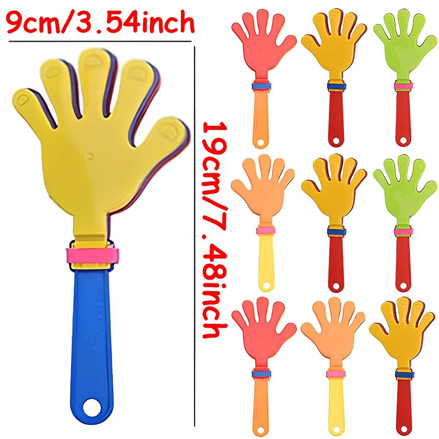10pcs Plastic Hand Clappers Festive Noise Makers for Birthday Parties Sports Events & Celebrations Party Supplies Small Gifts