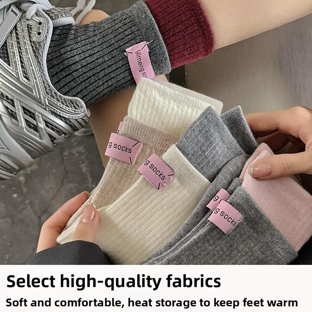 Female Autumn and Winter Warm All Kinds of Soft and Delicate Cloth Standard Wool Tube Pile Socks