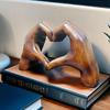 Heart-Shaped Resin Mother's Day Statue: Creative Desktop Ornament for a Luxurious Touch