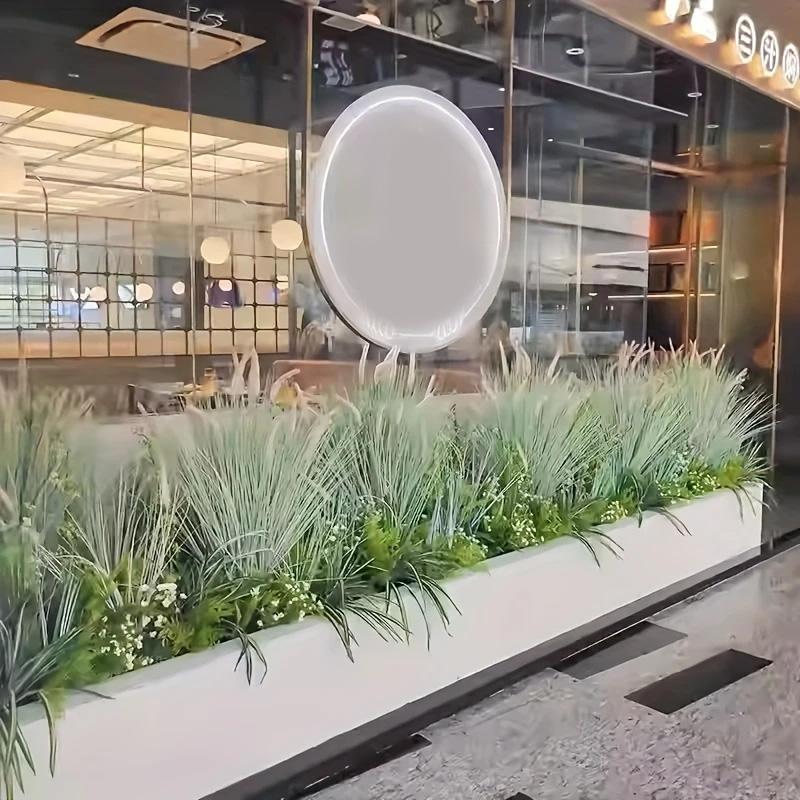 5Pcs Artificial Plants 60cm Fake Plants Lifelike Green Plant Decor Outdoor Indoor Decor Floral Arrangements Foxtail Grass