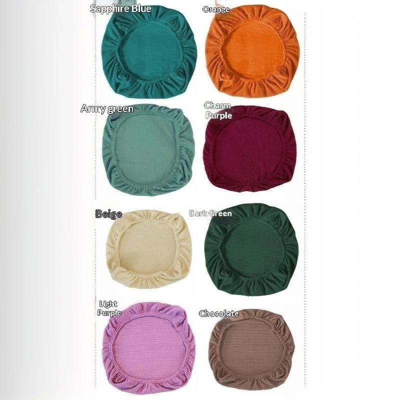 High Elastic Office Chair Covers Thicken Solid Color Computer Chair Cover Plaid Velvet Washable Armchair Cover