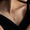 New 925 Silver Snowflake Necklace Personalized Geometric Pendant Choker Birthday Gift for Women Exquisite Jewelry