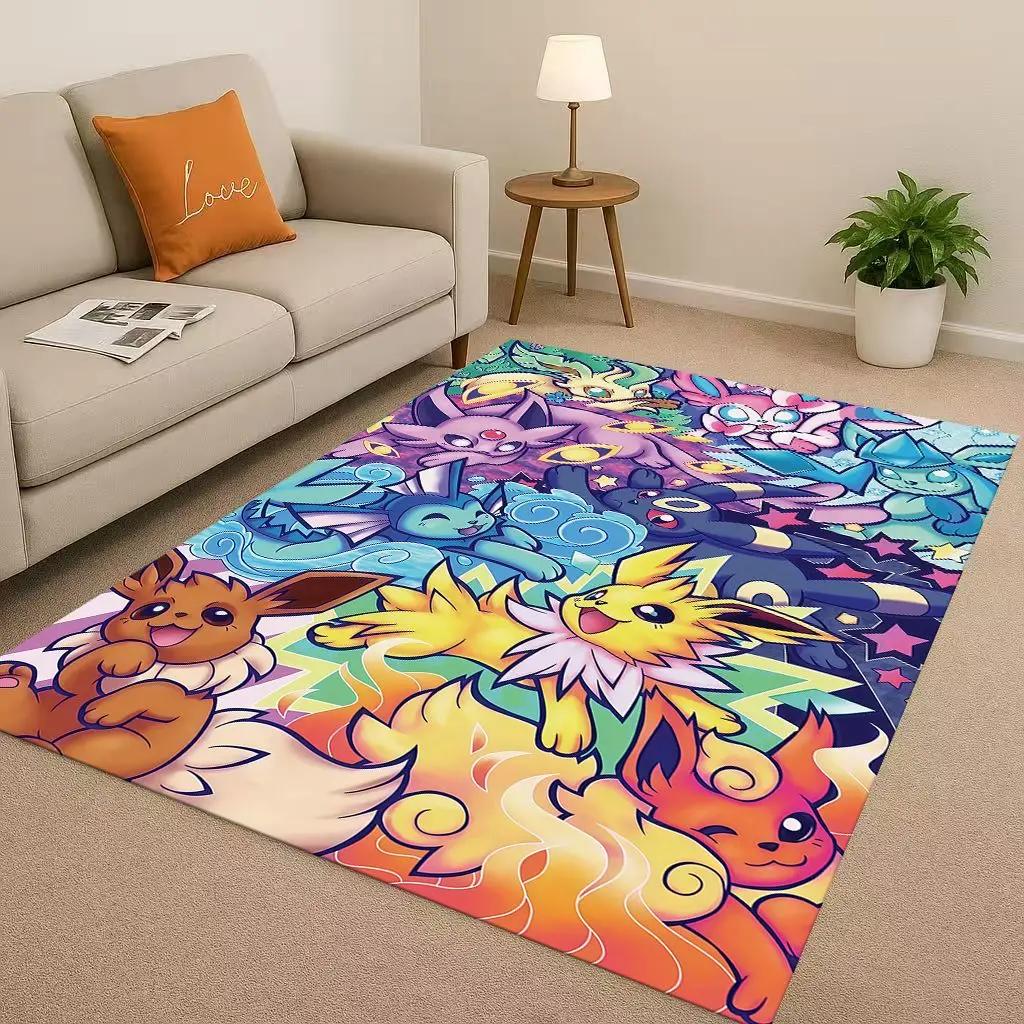 2026 Pokemon Pikachu Cartoon Christmas Living Room Non-Slip Area Rug Carpet For Bedroom Playroom Sofa,Home Decor Doormat