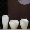 Simple White Ceramic Vase for Home Decoration - Fashionable Flower Arrangement for Living Room, TV Cabinet, or Dining Table